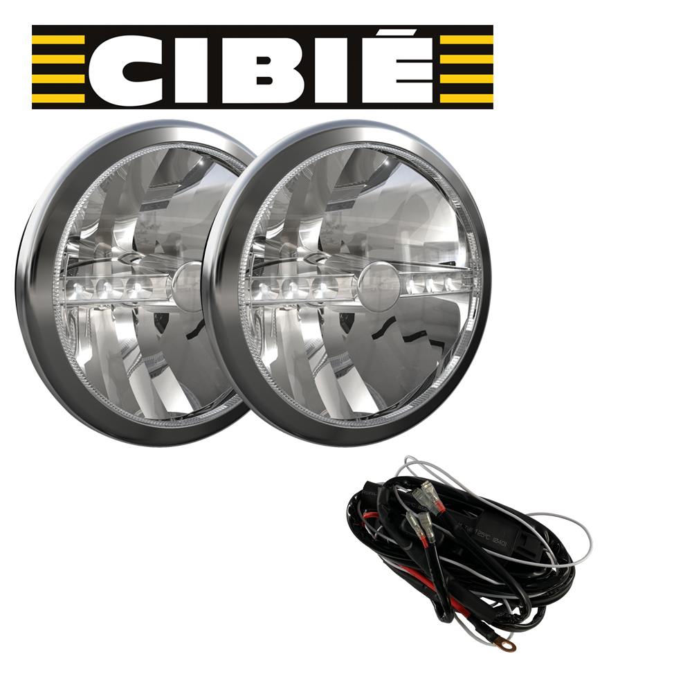 Extraljuspaket 2x Cibié Super Oscar LED 230mm chrome