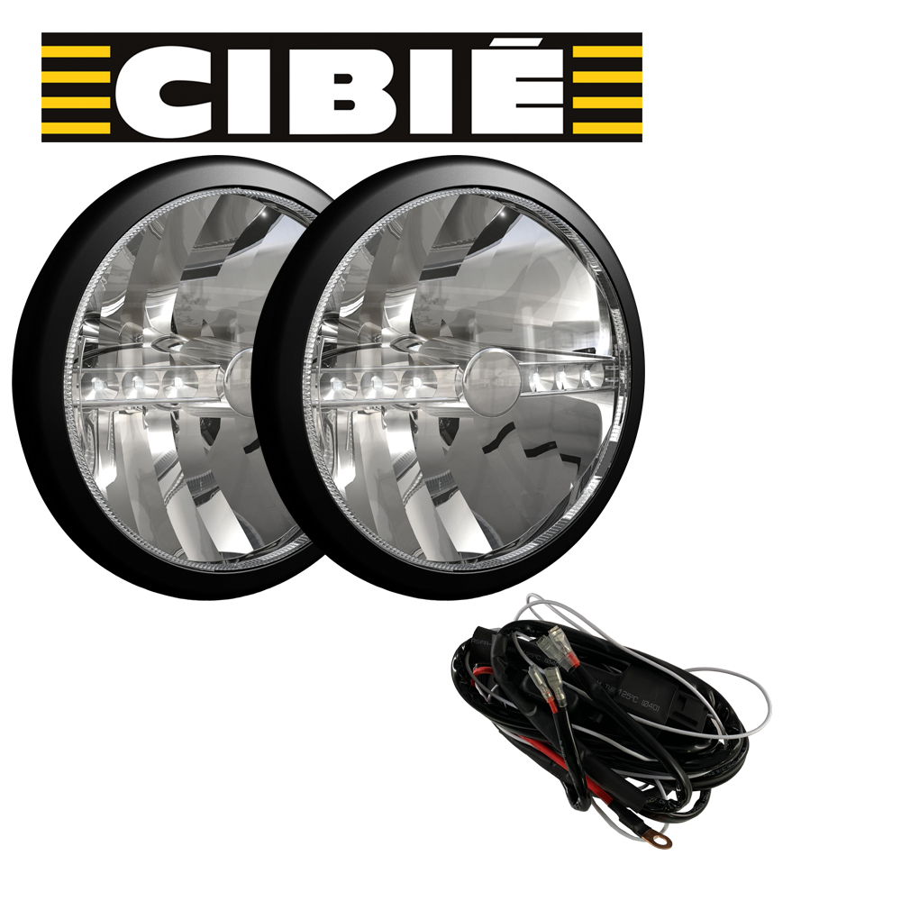 Extraljuspaket 2x Cibié Super Oscar LED 230mm svart