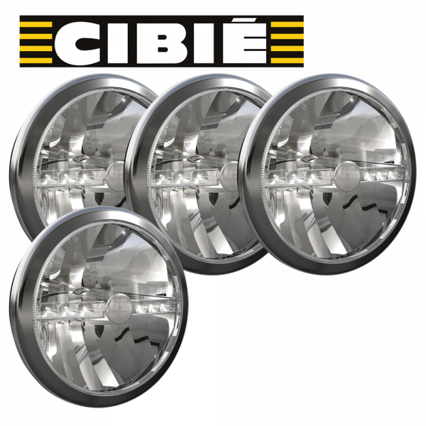 Extraljuspaket 4x Cibié Super Oscar LED 230mm chrome