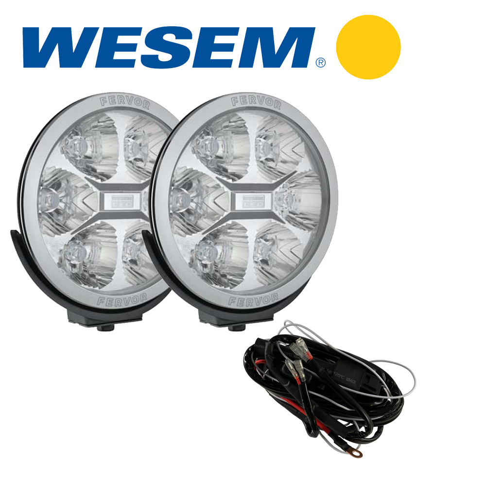 Extraljuspaket 2x WESEM Fervor LED 220mm chrome-0