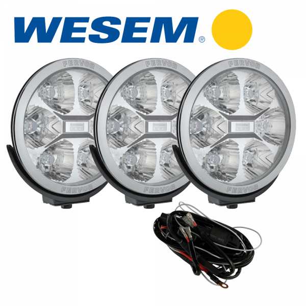 Extraljuspaket 3x WESEM Fervor LED 180mm chrome