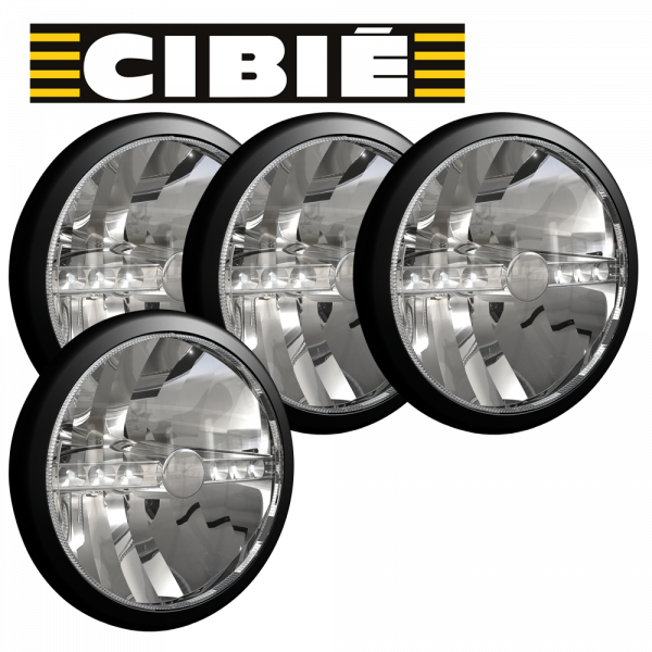 Extraljuspaket 4x Cibié Super Oscar LED 230mm svart