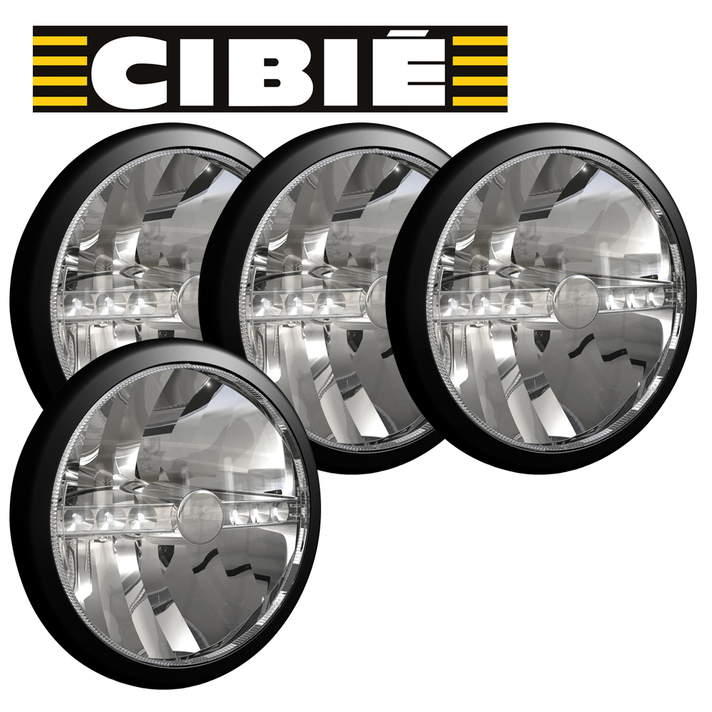 Extraljuspaket 4x Cibié Super Oscar LED 230mm svart