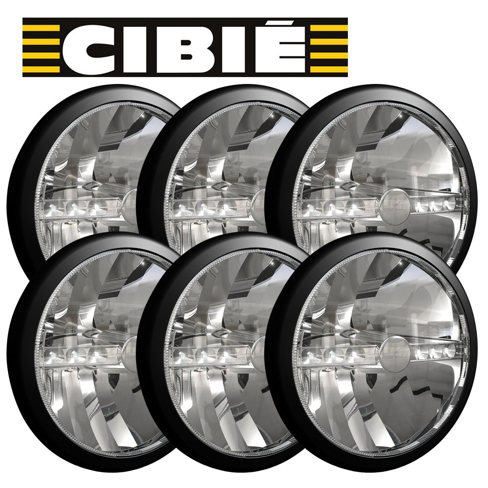 Extraljuspaket 6x Cibié Super Oscar LED 230mm svart-0