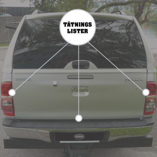 Tätningslist baklucka Toyota Hilux 16+-0