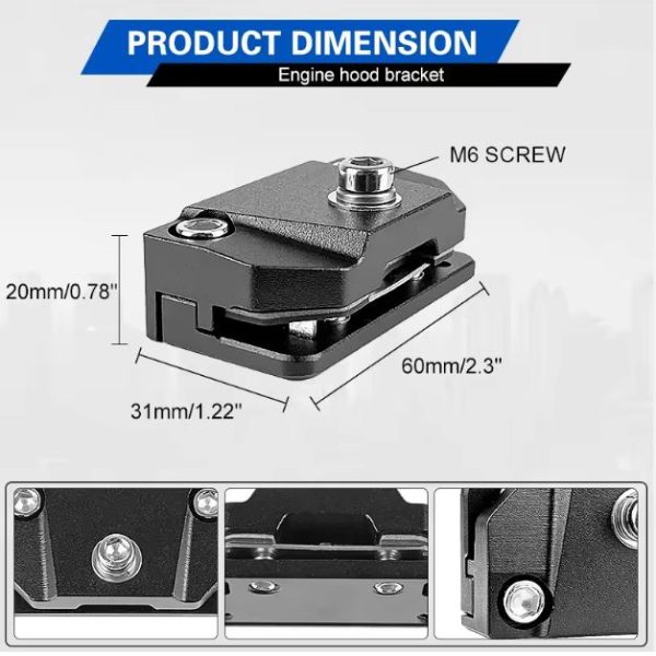 Hållare för arbetsljus till motorhuv