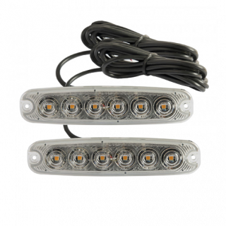 Blixtljus LED Superslim för rörmontage 2-pack-0