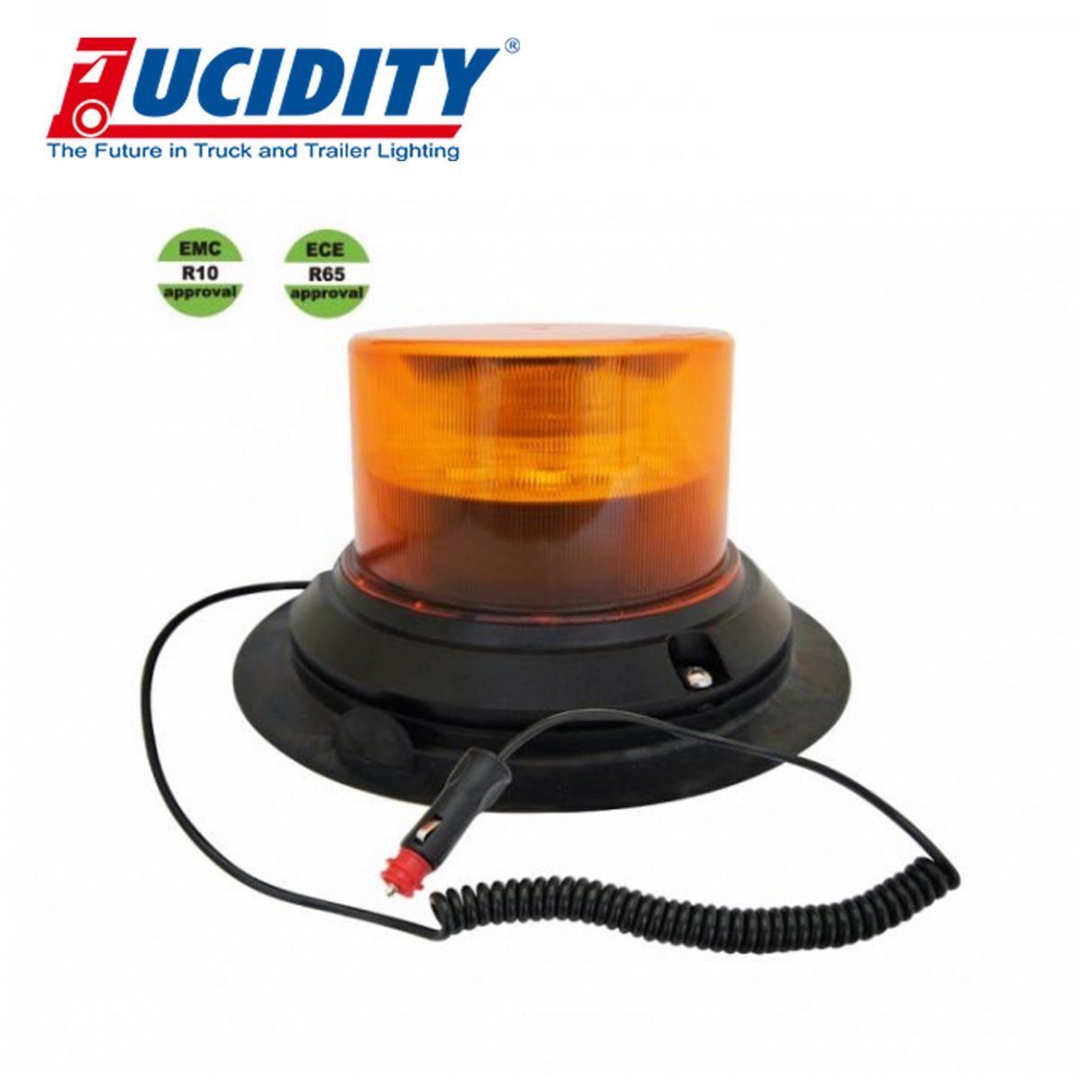 Roterande varningsljus Lucidity LED magnetfot & ciggkabel-7152