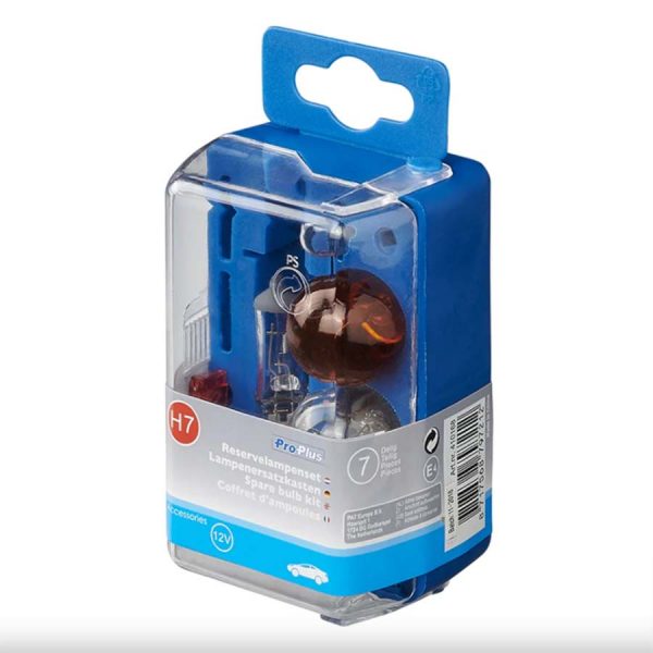 Reservlampa set H7, 7 delar
