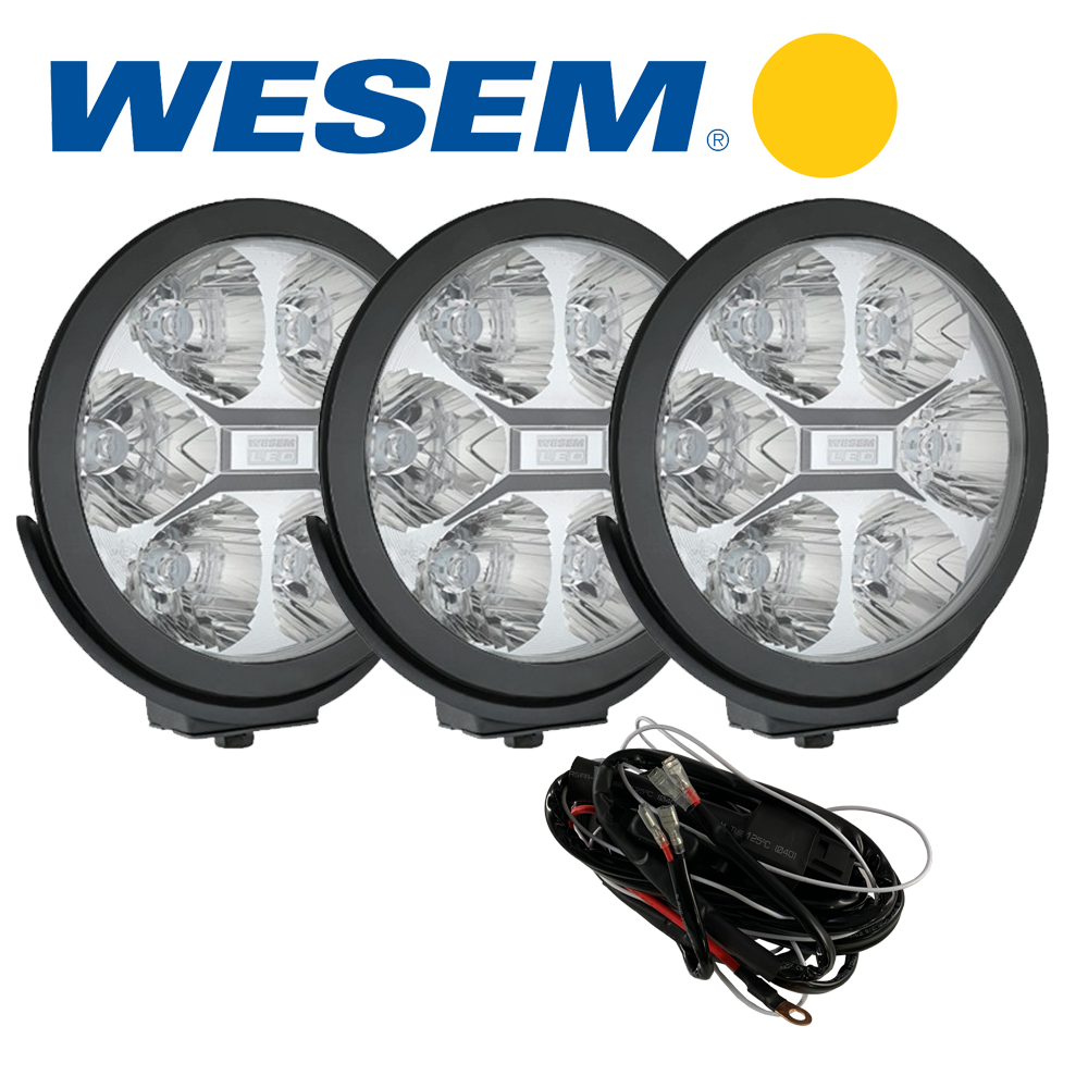 Extraljuspaket 3x WESEM Fervor LED 220mm svart