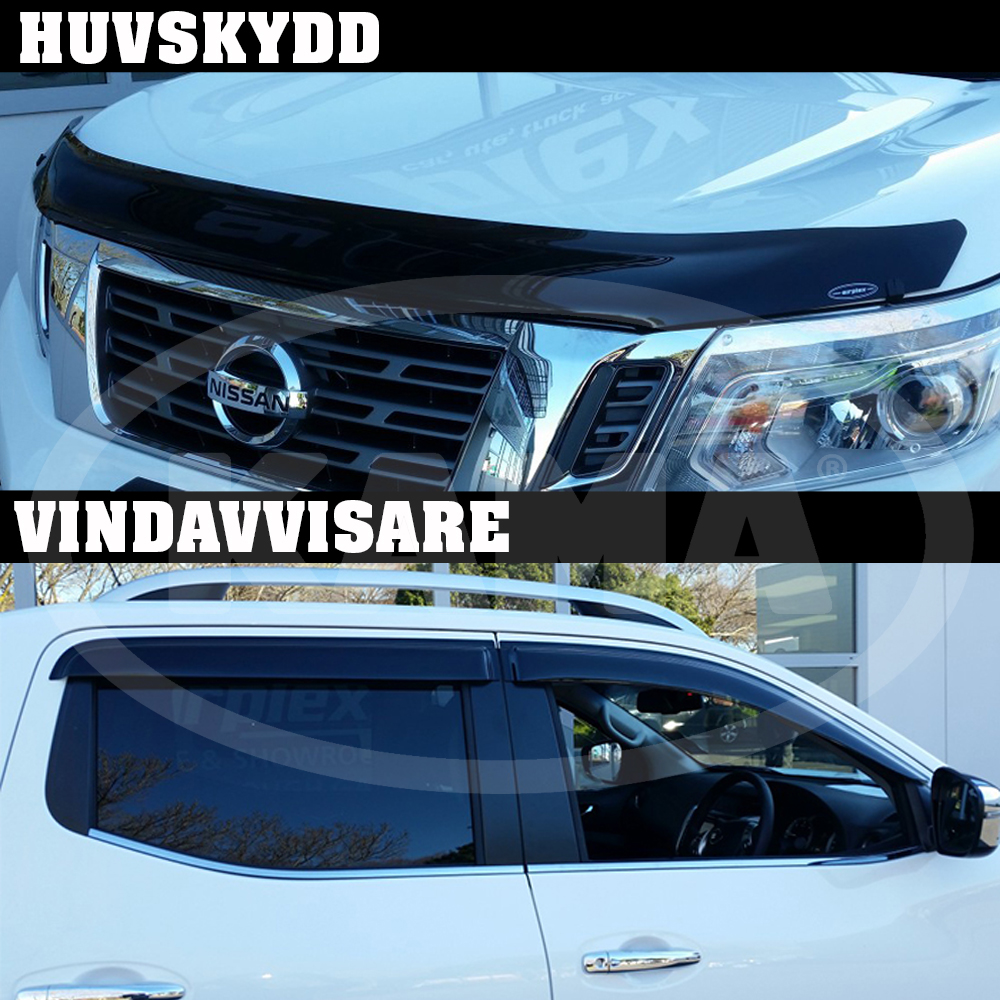 Huvskydd & Vindavvisare Nissan Navara 16+
