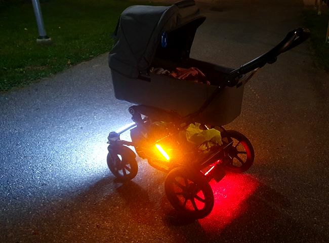 Belysning barnvagn
