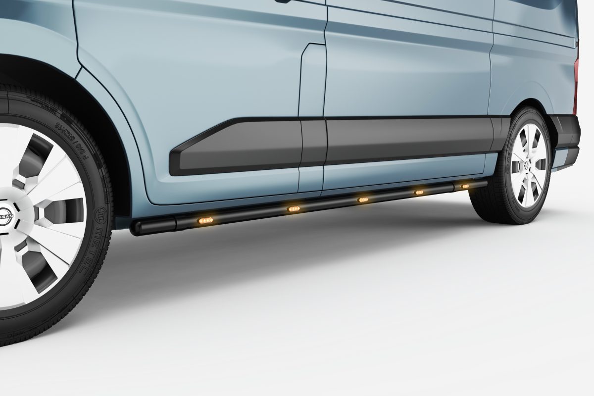 Sidorör Svarta LED L2 Nissan Interstar 2025+