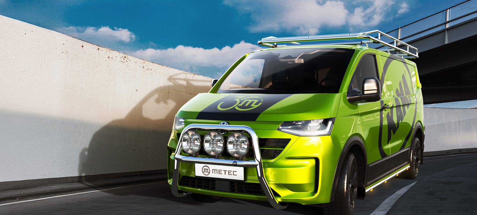 Ljuspaket Svart VW Transporter T7 2025+ bakgrundsbild