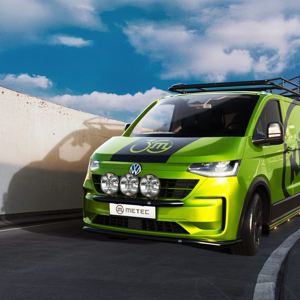 Extraljusbåge Svart Citybar VW Transporter T7 2025+